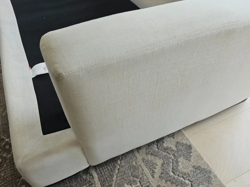 The same sofa clean and refreshed after cleaning